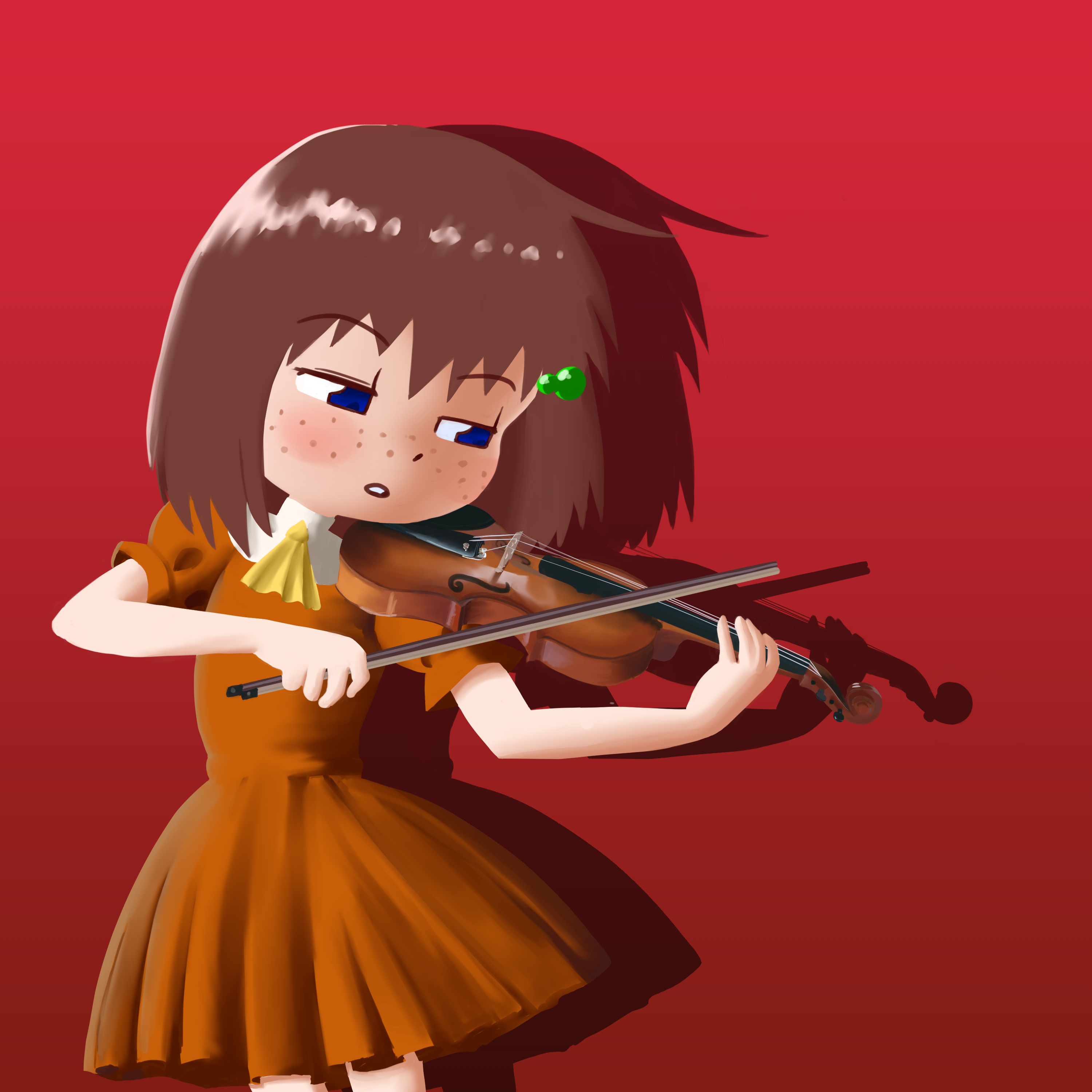 Lily playing her violin