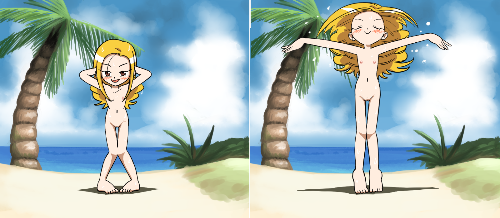 Tamaki nude at a beach