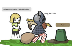 Game night 21 (comic series sketchbook girl monster_girl knight)