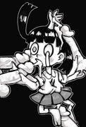 Monoko cock time (multiple_penises cum footjob handjob cum_in_mouth blush group_sex yume_nikki monoko girl)
