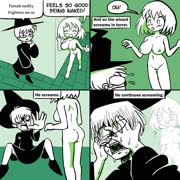 Nudity frightens me (witches comic nude wizard)