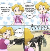 nobuko's 50 BMG (yokokawa_nobuko machine_gun gun comic)