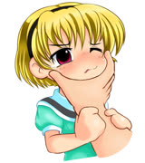 Satoko face grab (satoko_houjou higurashi higurashi_no_naku_koro_ni tears loli)