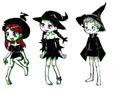 Witchcomic Chars (witches witch wizard feet nicholas_leafhopper lulella_humdudgeon measles_chafer)