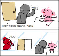 Keep the door open (comic funny doodle ms_paint)