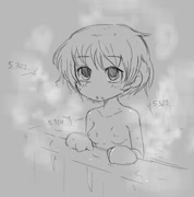 Satoko bath (satoko_houjou higurashi higurashi_no_naku_koro_ni tears naked oppai_loli loli girl)