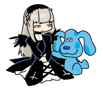 Suigin's clues (suigintou rozen_maiden junk blue's_clues dog cute sitting ms_paint)