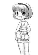 Satoshorts (monochrome satoko_houjou shorts ass higurashi_no_naku_koro_ni girl)