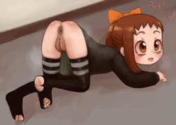 Hazukidogbutthair (hazuki_fujiwara anus pussy ass toes feet blush ojamajo_doremi bottomless hairy)