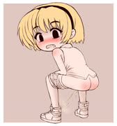 SatokoPISS (peeing satoko_houjou ass pee blush higurashi_no_naku_koro_ni)
