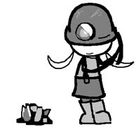 Girl miner (cute girl miner 4chan concept ms_paint video_game)