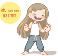 Longing (girl cute sigh ice_cream casual sketchbook)