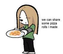 Microwave cooking (girl cute emo pizza snack hidden_eye ms_paint)