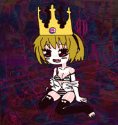 Satoko the burger king (satoko_houjou higurashi_no_naku_koro_ni burger_king crown girl)