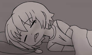 Satokosleep (girl satoko_houjou higurashi_no_naku_koro_ni sleep drool)