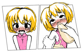 Satokomayo (girl satoko_houjou higurashi_no_naku_koro_ni mayo blush tears)