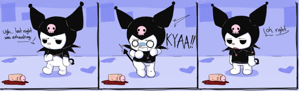 Kuromi night (kuromi sanrio meme comic shitposting)