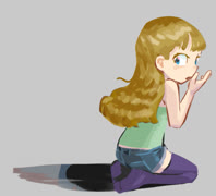 The hair girl (image girl cute fashion sitting)