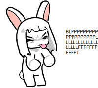 Cigarettes bad (bune doodle cute girl ms_paint)