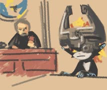 Midna at court (midna cute girl imp court twilight_princess legend_of_zelda sketchbook)