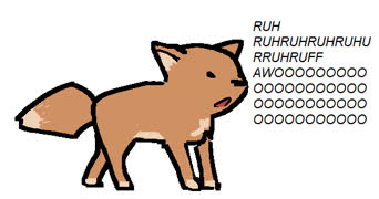 Foxaa (fox dog animal bark meme ms_paint)