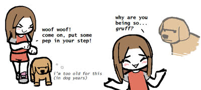 All dogs (girl joke pun cute dog comic doodle ms_paint)