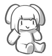Sitting bun (bune cute chibi beary meme doodle sketchbook)