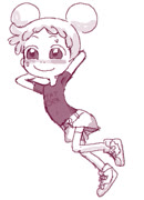 Say gex (ojamajo_doremi girl laying blush sweat)