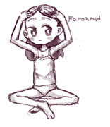 Forehead (girl sitting)