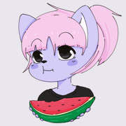Lizwadermelan2 (liz furry girl loli animated eating)