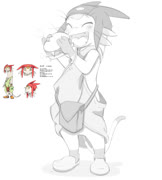 Meow (meow space_dandy furry burger food eating)