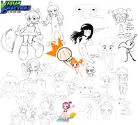 VB drawpile april 30 (loli girl ojamajo_doremi meme pussy sketchbook aggie kaijuu gutsybird)