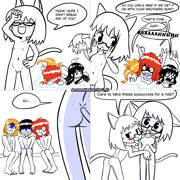 Page4 for ld (loli comic nude nipples glasses yuri butt cat_ears cat_tail)
