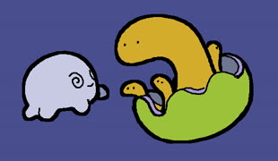 Deep sea frens (creatures animal cute underwater sea meme 4chan [s4s] ms_paint)