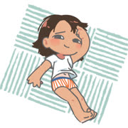 Haua4 (girl tan cute tomboy sleepy sketchbook)