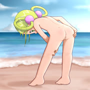 Momoko beach (asuka_momoko ojamajo_doremi beach pussy ass anus naked)