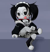 Roblox girl (roblox girl loli randoseru glasses fishnets tongue smug)