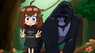 Silverback gorilla n da lily (lilyhops gorilla jungle scenery flower animal)