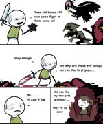 Old guy comic (old_man fantasy monster action cute girl villain evil comic ms_paint doodle)