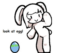The lumi bani (bune cute girl lumi animal easter ms_paint rabbit)