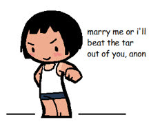Feisty (cute girl doodle meme tomboy tan ms_paint)