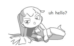 Studyda (girl lay laying cute monochrome ms_paint)