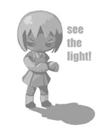 Shaded girl (girl standing monochrome ms_paint school_uniform)