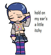 Aiko vomit (ojamajo ojamajo_doremi senoo_aiko girl cute tomboy goth style fashion ms_paint)