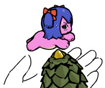 Beary starey (beary_pink beary spikeman meme parody redraw 4chan [s4s] ms_paint)