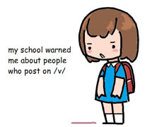 Some girl (girl cute backpack randoseru /v/ meme doodle ms_paint)