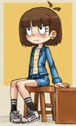 Ginnydraw (yellowroom ginny shoes girl blush sitting)