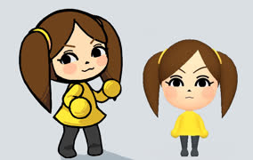 Smuggest mii (nintendo mii wii girl short chibi smug ms_paint cute)
