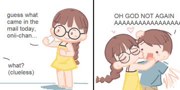 Kissing permit comic 1 (comic imouto cute girl smug kiss fanart ms_paint)