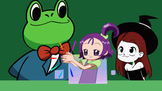Not so sneaky peeky (luella_humdudgeon segawa_onpu ojamajo_doremi professor_bogart animated witches)